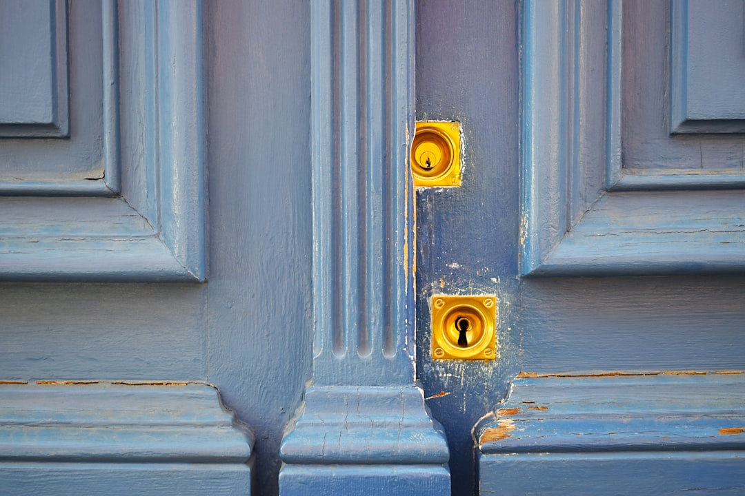 blue wooden wall